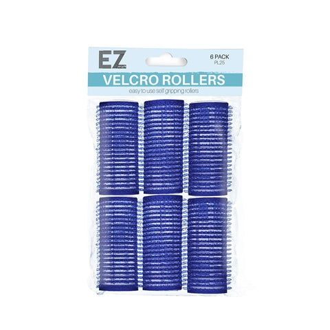 Ez Essentials Blue Velcro Cling Rollers 25MM Six Pack EZEssentials