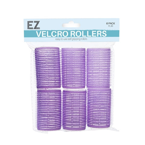 Ez Essentials Purple Velcro Cling Rollers 36MM Six Pack EZEssentials