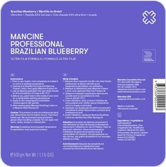 Mancine Ultra Film Brazilian Blueberry Hard Wax 500GM Mancine