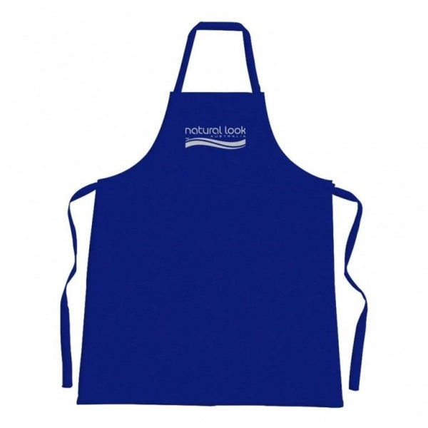 Natural Look Waxing Beauty Apron Blue With Logo Natural Look