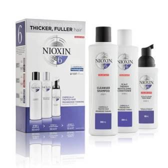 Wella Nioxin Trial Kit System 6 for Chemically Treated Hair Progressed Thinning Trio Nioxin