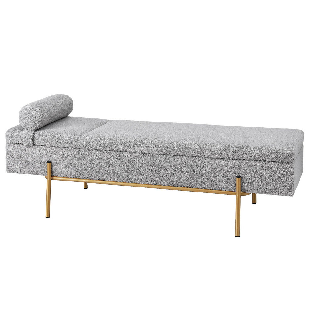 Artiss Storage Ottoman Bed 140cm Pillow Foot Stool Finishing Touch Body Hair And Beauty Supplies
