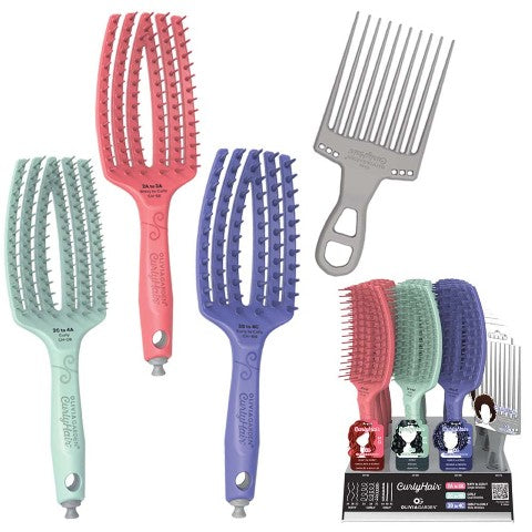 Olivia Garden Curly Hair Afro Comb Grey Olivia Garden
