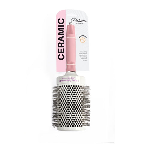 Platinum 65MM Ceramic + Ion Thermal Round Brush Platinum