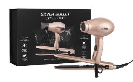 Silver Bullet Styleaway Professional Travel Dryer And Iron Pack Gold Silver Bullet