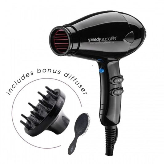 Christmas Pack Dou Black Speedy Dryer With Wonder Brush Silver M And U
