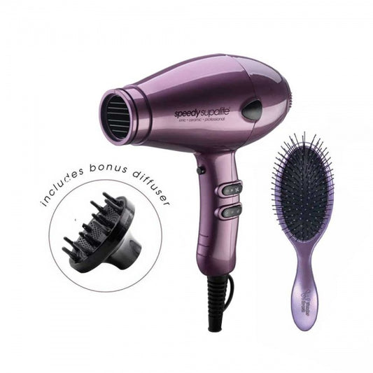 Christmas Pack Dou Purple Speedy Dryer And Wonder Brush Silver M And U
