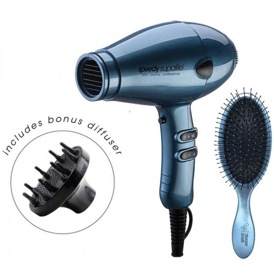 Christmas Pack Dou Steel Blue Speedy Dryer And Wonder Brush Silver M And U