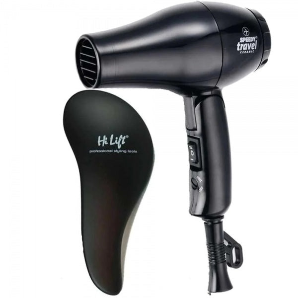 Speedy Travel Dryer Pack Black With Bonus Brush Speedy