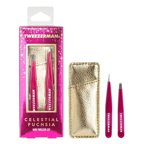 Tweezerman Mini Tweezer Set Celestial Fuchsia Tweezerman