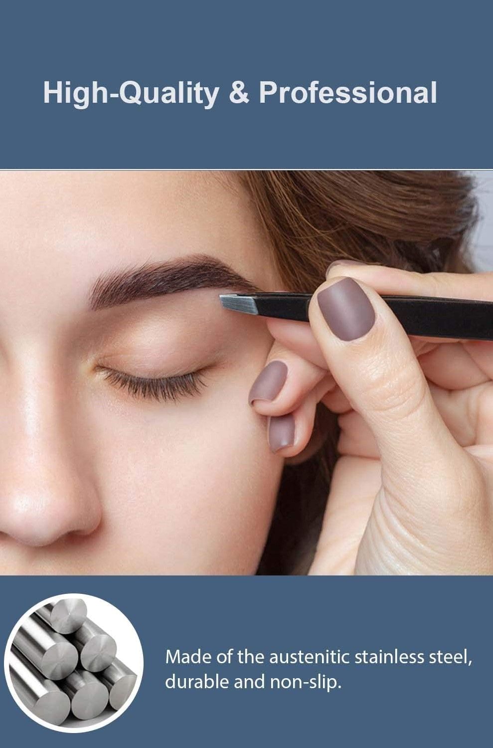 20X Magnifying Mirror and Eyebrow Tweezers Kit for Travel Finishing Touch Body Hair And Beauty Supplies
