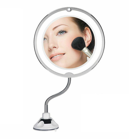 10X LED Magnifying Makeup Mirror 360° Rotation Finishing Touch Body Hair And Beauty Supplies