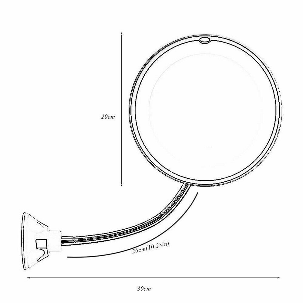 10X LED Magnifying Makeup Mirror 360° Rotation Finishing Touch Body Hair And Beauty Supplies