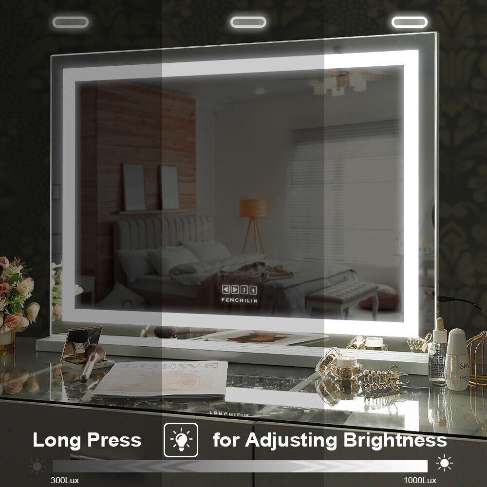 LED Makeup Mirror Bluetooth Touch Sensor Hollywood Vanity Finishing Touch Body Hair And Beauty Supplies