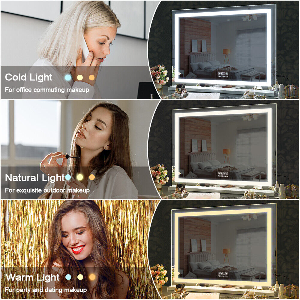 LED Makeup Mirror Bluetooth Touch Sensor Hollywood Vanity Finishing Touch Body Hair And Beauty Supplies