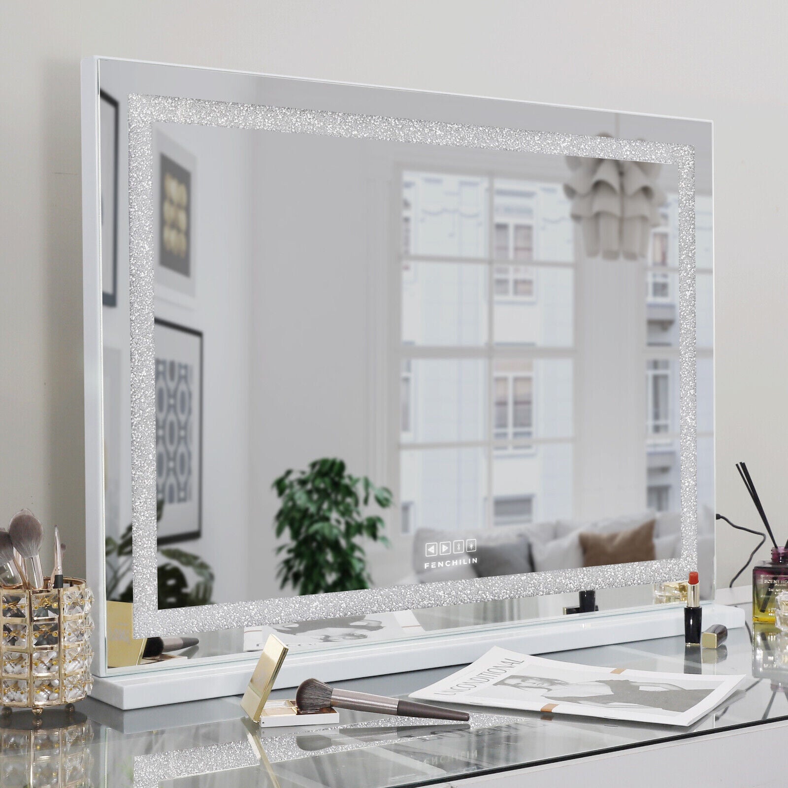 LED Makeup Mirror Bluetooth Touch Sensor Hollywood Vanity Finishing Touch Body Hair And Beauty Supplies