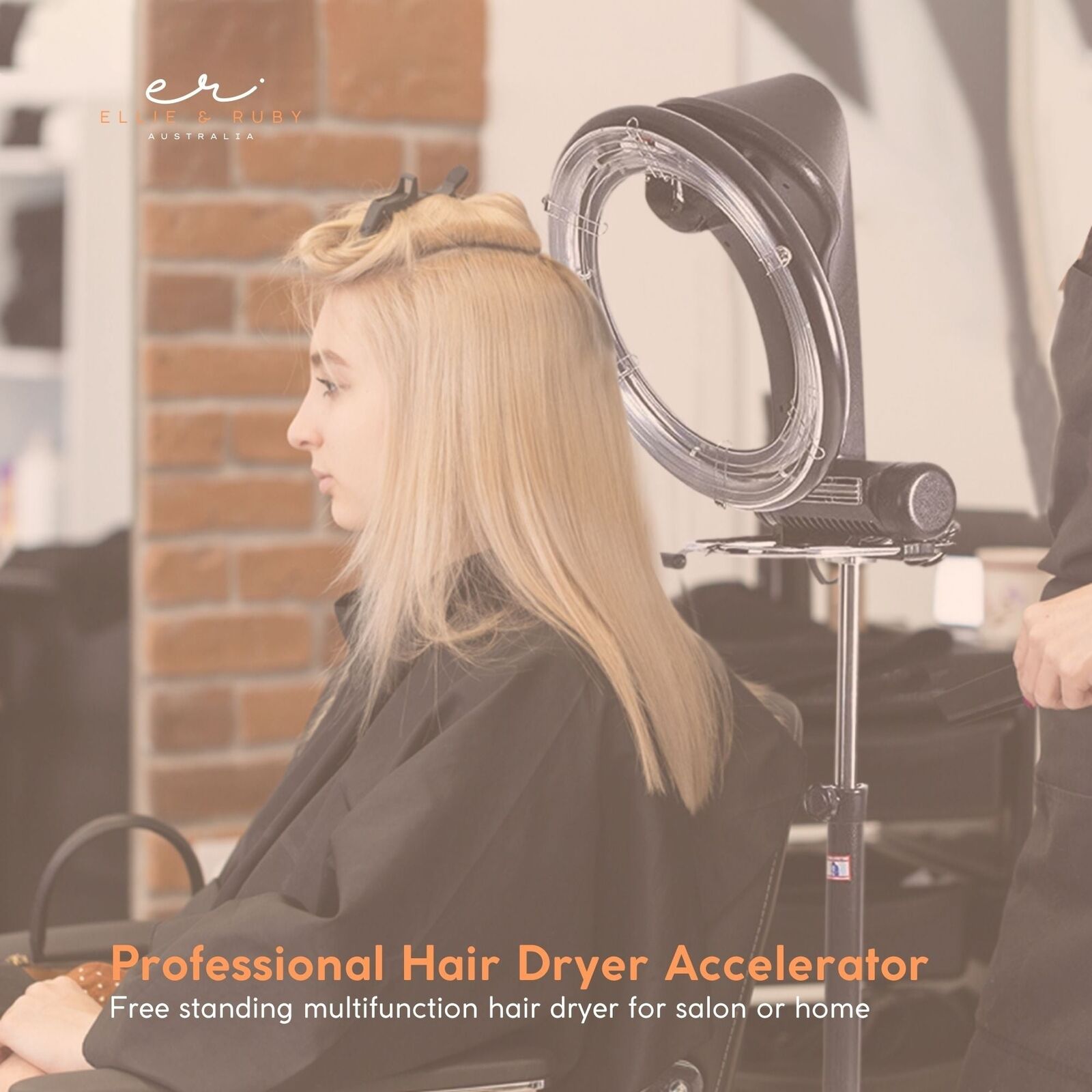 New Standing Hair Dryer Accelerator Colour 360 Rotating Halo Rolling Salon Equipment Finishing Touch Body Hair And Beauty Supplies