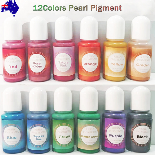 12PcS Resin Liquid Pigment Colorant Pearl Coloring Dye Epoxy Resin Colorant DIY Finishing Touch Body Hair And Beauty Supplies