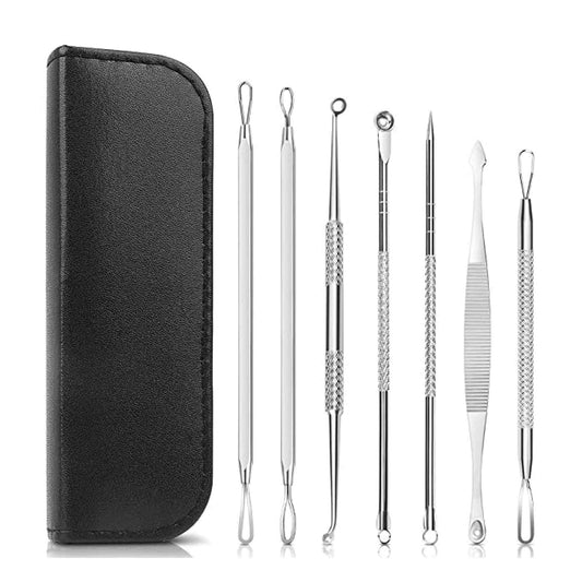 Blackhead Remover 7 Piece Tool Kit For Pimple Extraction Blemish Suction Removal Finishing Touch Body Hair And Beauty Supplies