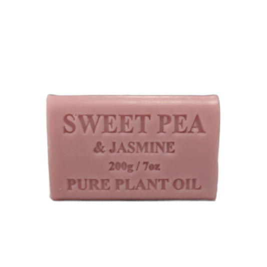 65x 200g Plant Oil Soap Sweet Pea Jasmine Scent Pure Natural Vegetable Base Bar Finishing Touch Body Hair And Beauty Supplies