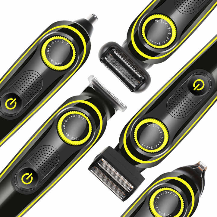KM-696 5-in-1 Multifunctional Hair Clipper - Electric Hair Trimmer, Shaver & Nose Hair Trimmer Set Finishing Touch Body Hair And Beauty Supplies
