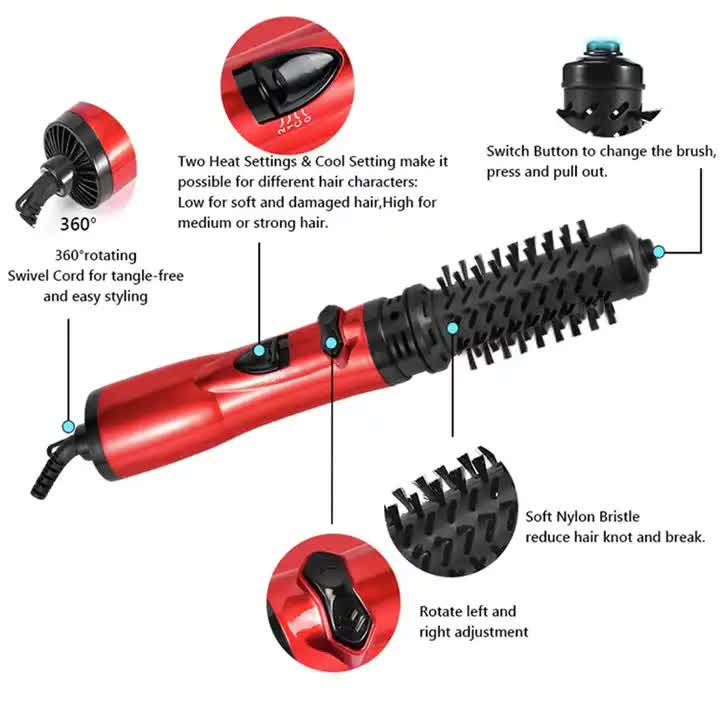 Gold Automatic Large Wave Curling Iron | 2-in-1 Volumizing Hot Air Brush & Styling Comb Finishing Touch Body Hair And Beauty Supplies