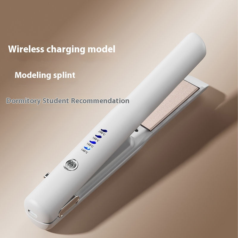 Black Portable Wireless Hair Straightener with Adjustable Temperature - USB Type-C Charging, Lightweight Design Finishing Touch Body Hair And Beauty Supplies