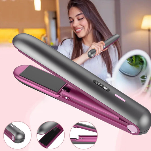 2-in-1 Hair Straightener and Curler, Portable with Adjustable Heat Finishing Touch Body Hair And Beauty Supplies