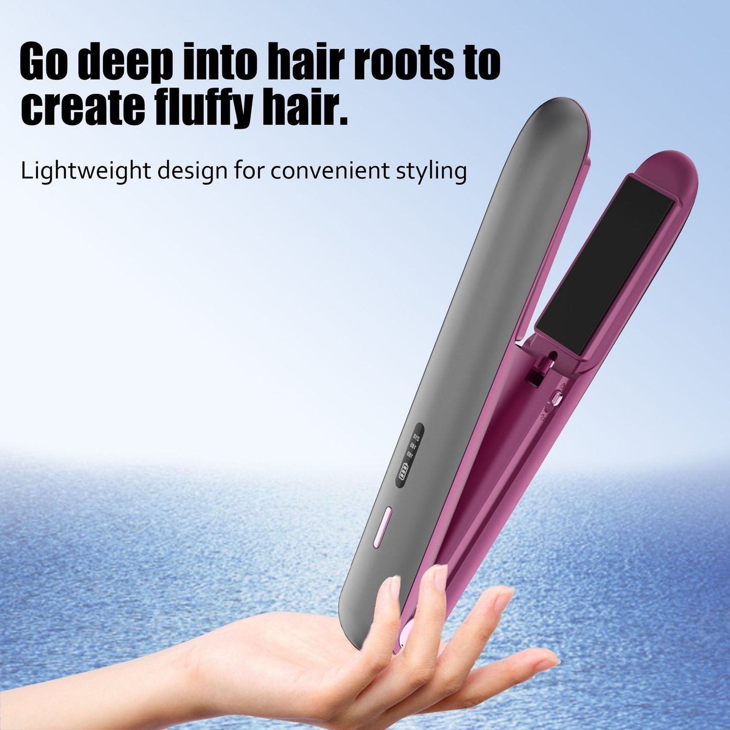 2-in-1 Hair Straightener and Curler, Portable with Adjustable Heat Finishing Touch Body Hair And Beauty Supplies