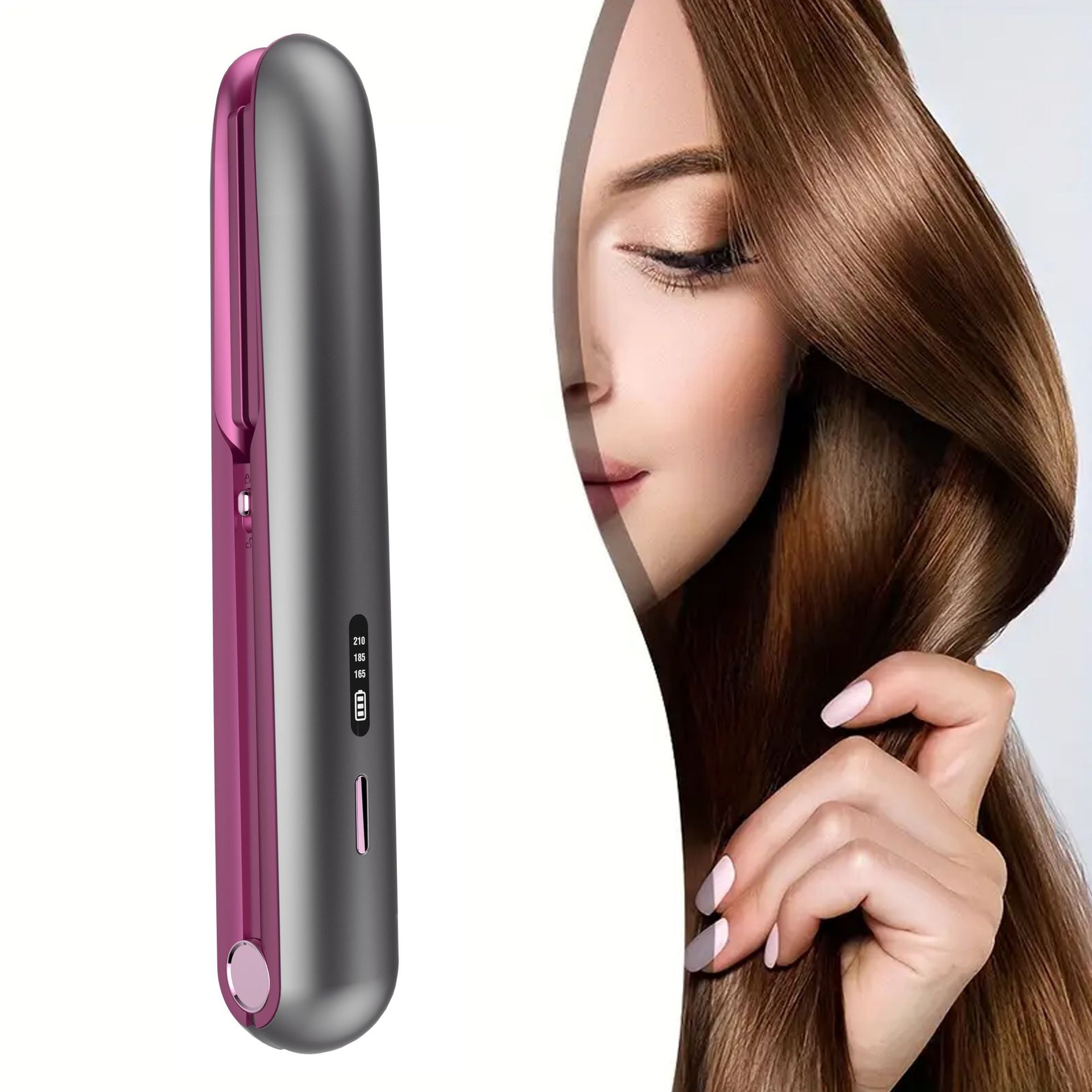 2-in-1 Hair Straightener and Curler, Portable with Adjustable Heat Finishing Touch Body Hair And Beauty Supplies