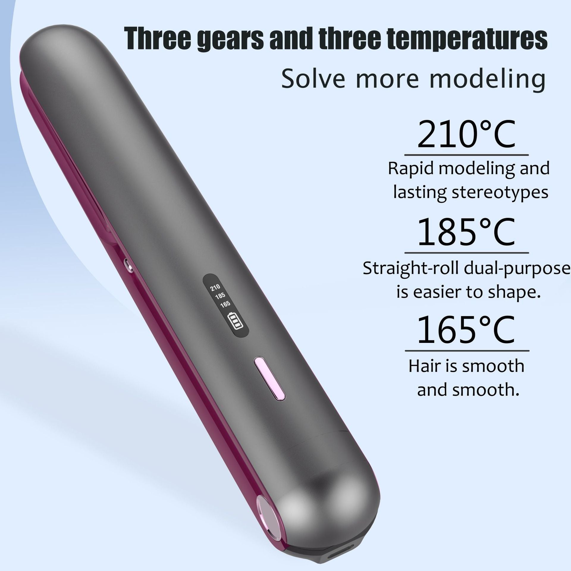 2-in-1 Hair Straightener and Curler, Portable with Adjustable Heat Finishing Touch Body Hair And Beauty Supplies