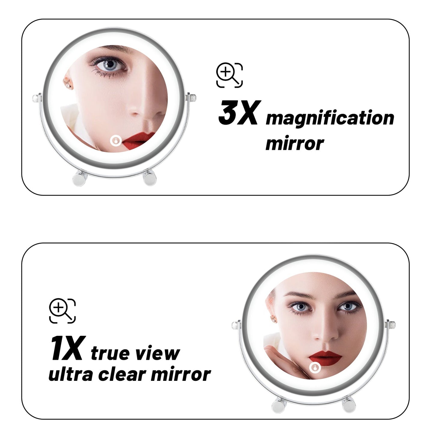 Clevinger San Marino LED Illuminated Makeup, Vanity, and Beauty Mirror Finishing Touch Body Hair And Beauty Supplies