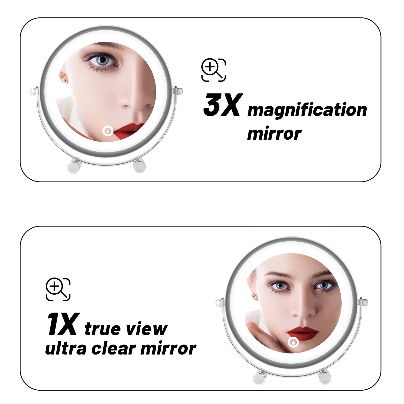 Clevinger San Marino LED Illuminated Makeup, Vanity, and Beauty Mirror Finishing Touch Body Hair And Beauty Supplies