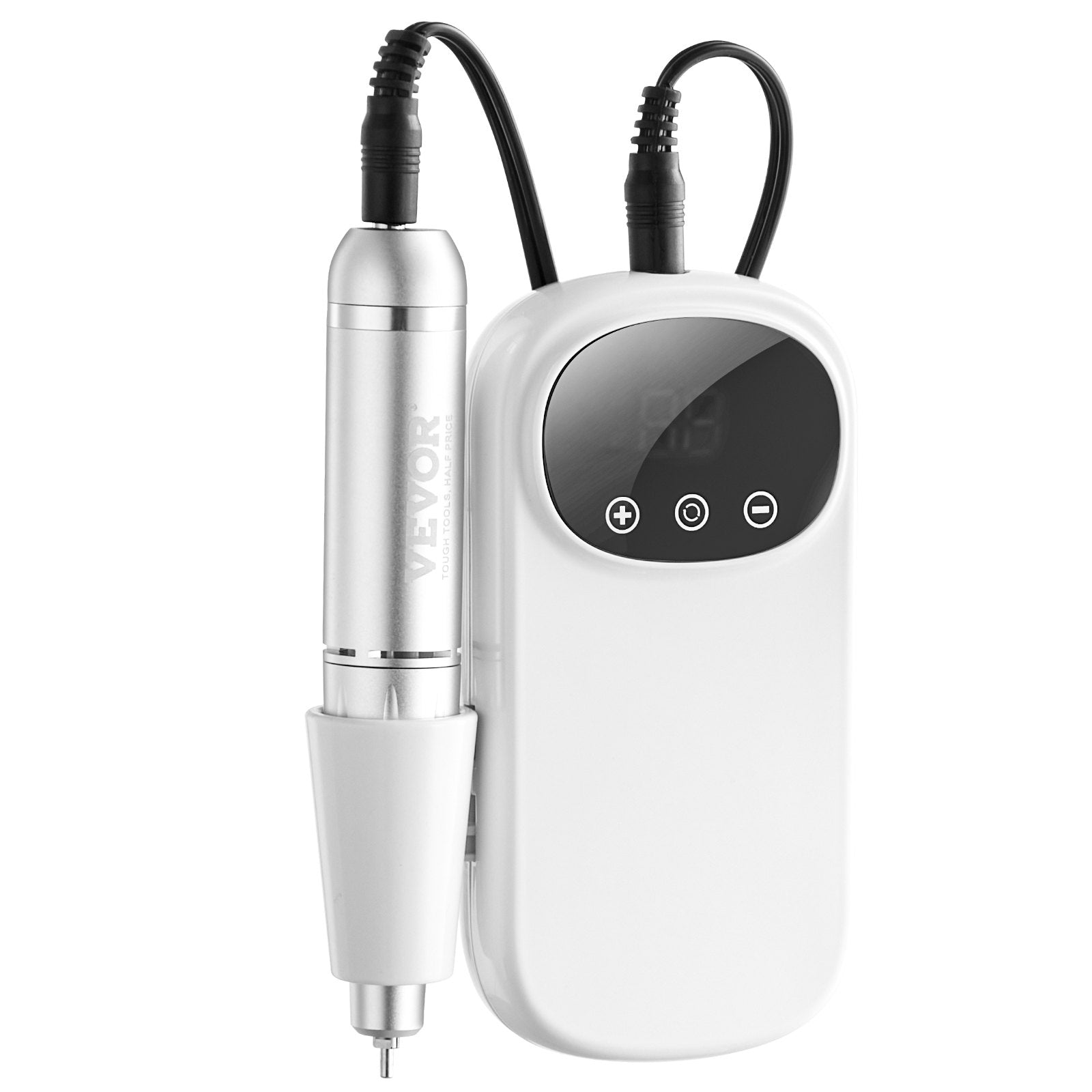 VEVOR Electric Rechargeable Nail Drill, 35,000RPM Portable Cordless Nail E File Machine, LCD-Display Acrylic Gel Grinder Tool with 6 Bits and 50PCS Sanding Bands for Manicure Pedicure Carve Polish Finishing Touch Body Hair And Beauty Supplies