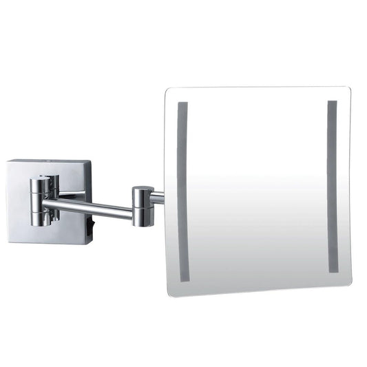 3X LED Magnifying Mirror Wall Mount - Silver Finishing Touch Body Hair And Beauty Supplies
