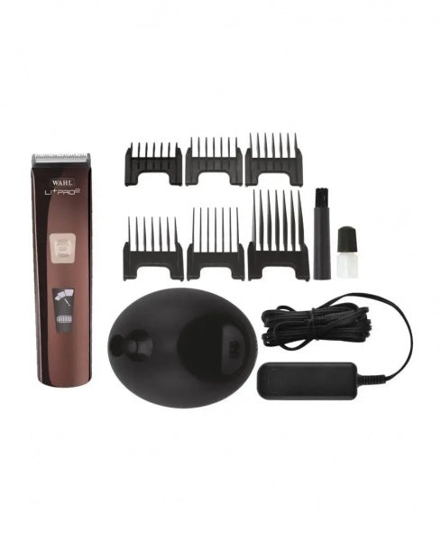 Wahl Li + Pro 2 Cordless Clipper Burgundy With Accessories Wahl