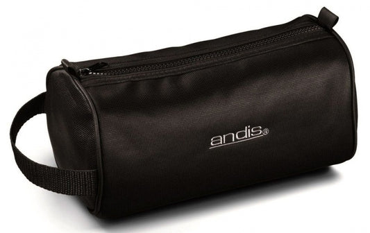 Andis Oval Case Toiletry Bag Black With Black Zipper Andis