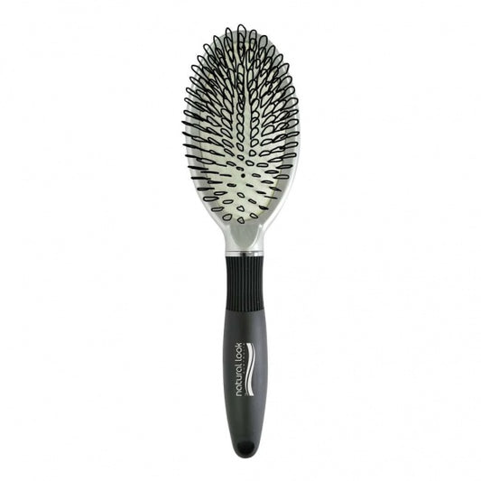 Natural Look X Ten Looper Paddle Brush Silver And Black For Hair Extensions Artav