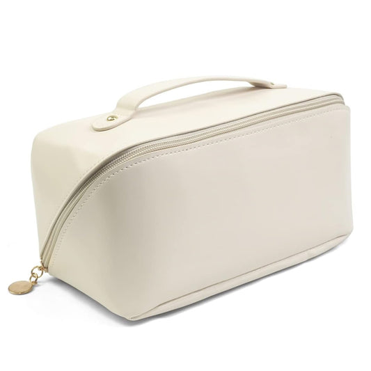 Large Capacity Travel Cosmetic Bag Makeup Organizer with Brushes Slots Dividers Finishing Touch Body Hair And Beauty Supplies