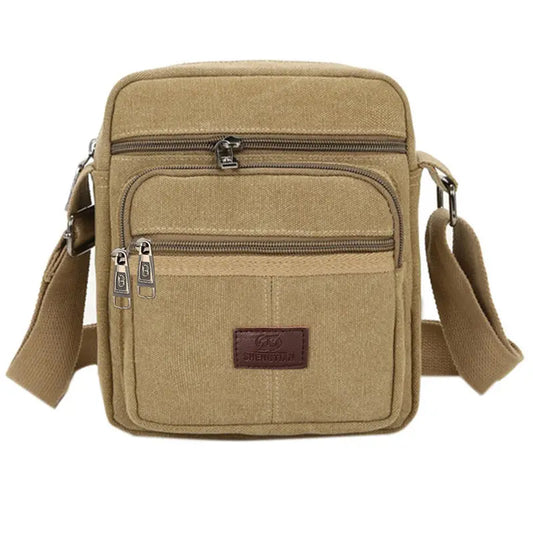 Retro Style Men's Canvas Messenger and Crossbody Satchel Bag Finishing Touch Body Hair And Beauty Supplies