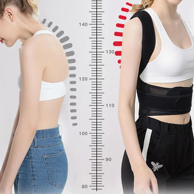 Posture Corrector Lumbar Brace Belt for Shoulder and Back Support Finishing Touch Body Hair And Beauty Supplies