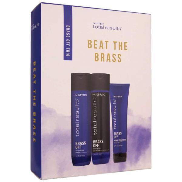 Matrix Total Results Brass Off Threesome Softens Smoothing Protection Cream 150ML - Finishing Touch Body Hair And Beauty Supplies