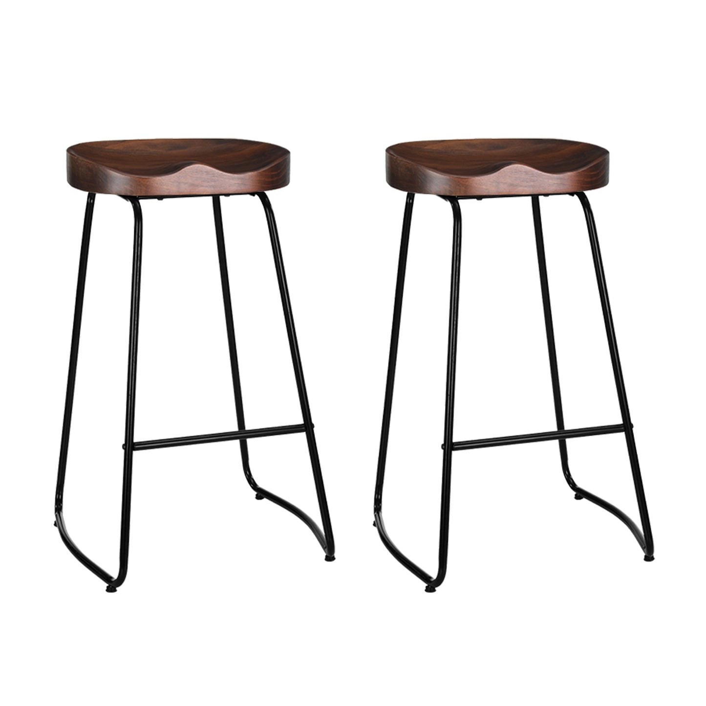 Artiss 2x Bar Stools Tractor Seat 75cm Black Finishing Touch Body Hair And Beauty Supplies