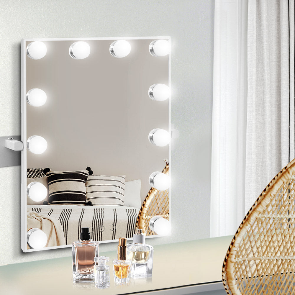 Embellir Hollywood Wall mirror Makeup Mirror With Light Vanity 12 LED Bulbs Finishing Touch Body Hair And Beauty Supplies